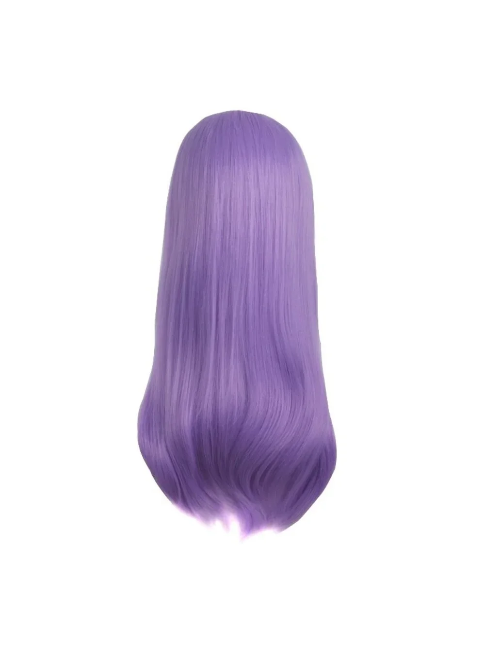 Women Light Purple 24 Inch Heat Resistant Long Side Bang Wavy Curly Cosplay Wigs
